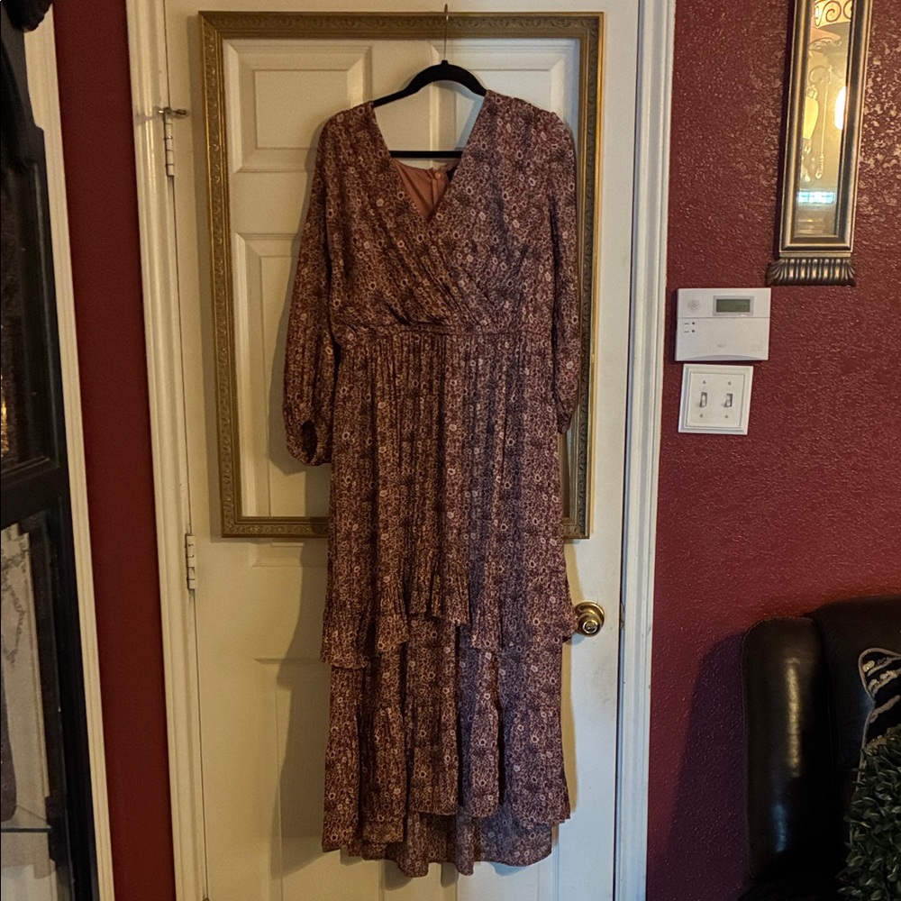 Lane Bryant Floral Dress - Pink and Black